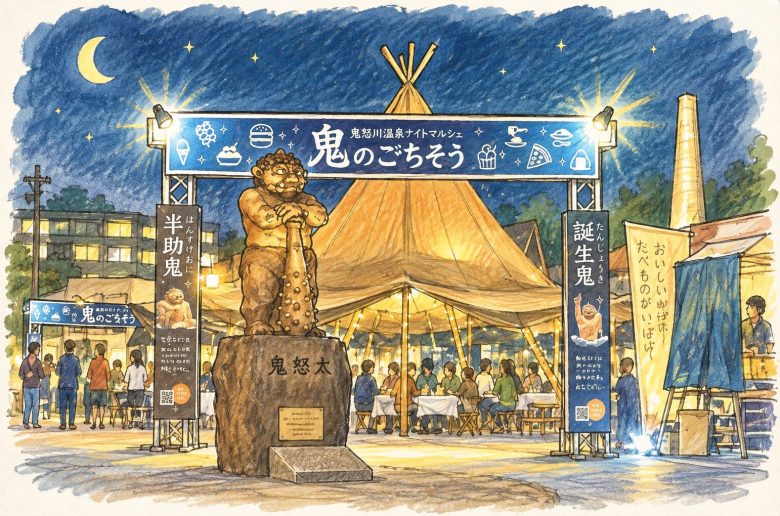鬼怒川温泉ナイトマルシェ　鬼のごちそう