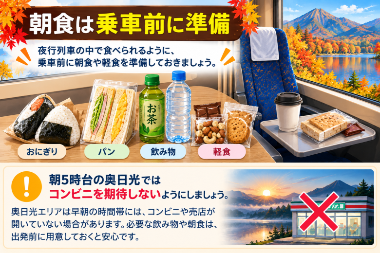 日光紅葉夜行2026朝食
